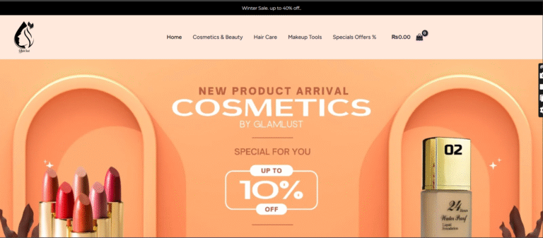 GlamLust - Makeup Selling Site